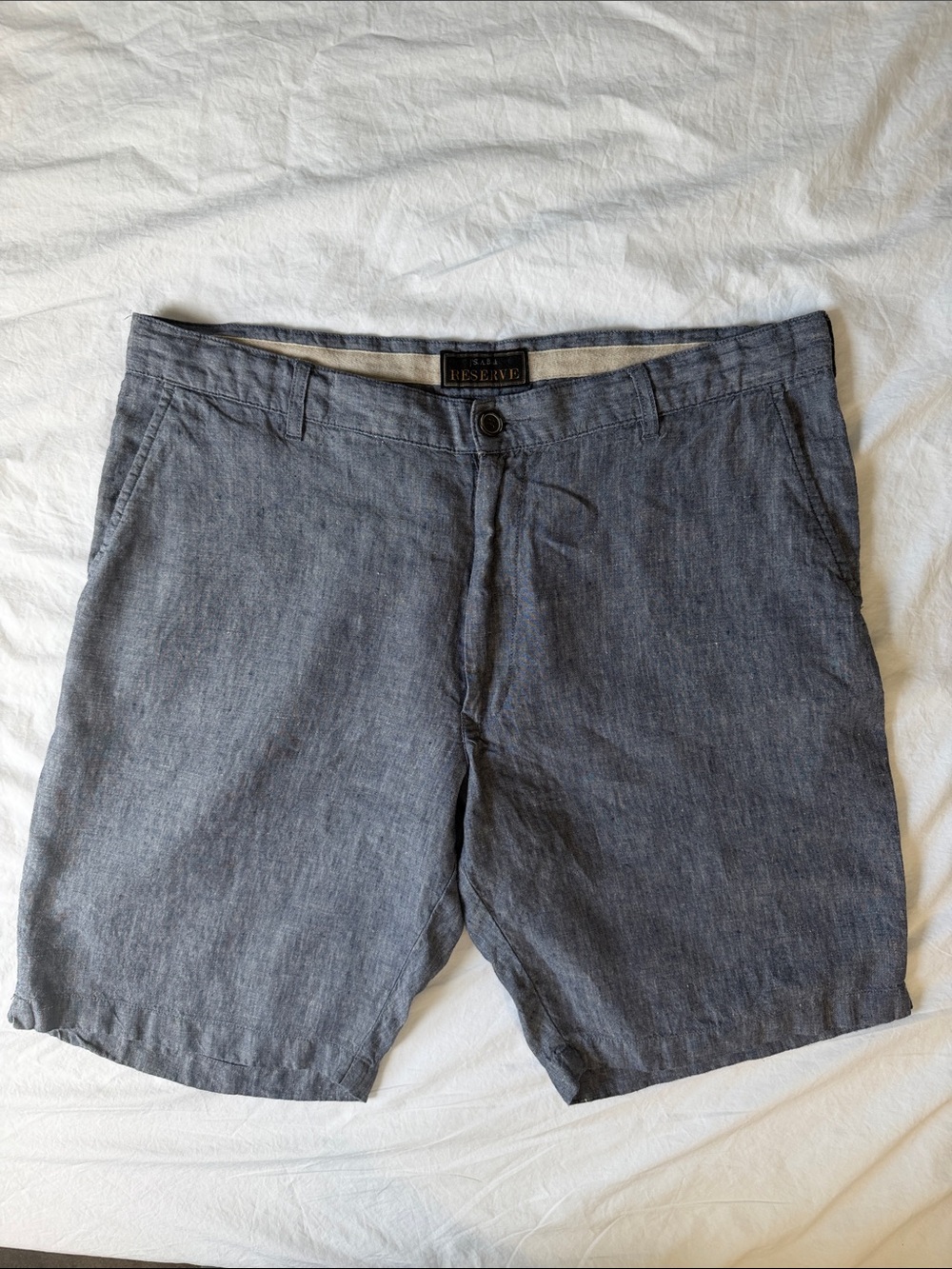 Jos.A.Bank Men's Linen Shorts in Blue SZ 38